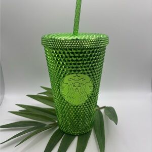 NEW Starbucks 16oz Tumbler Cold Cup Straw Green Studded St. Patrick’s Day
